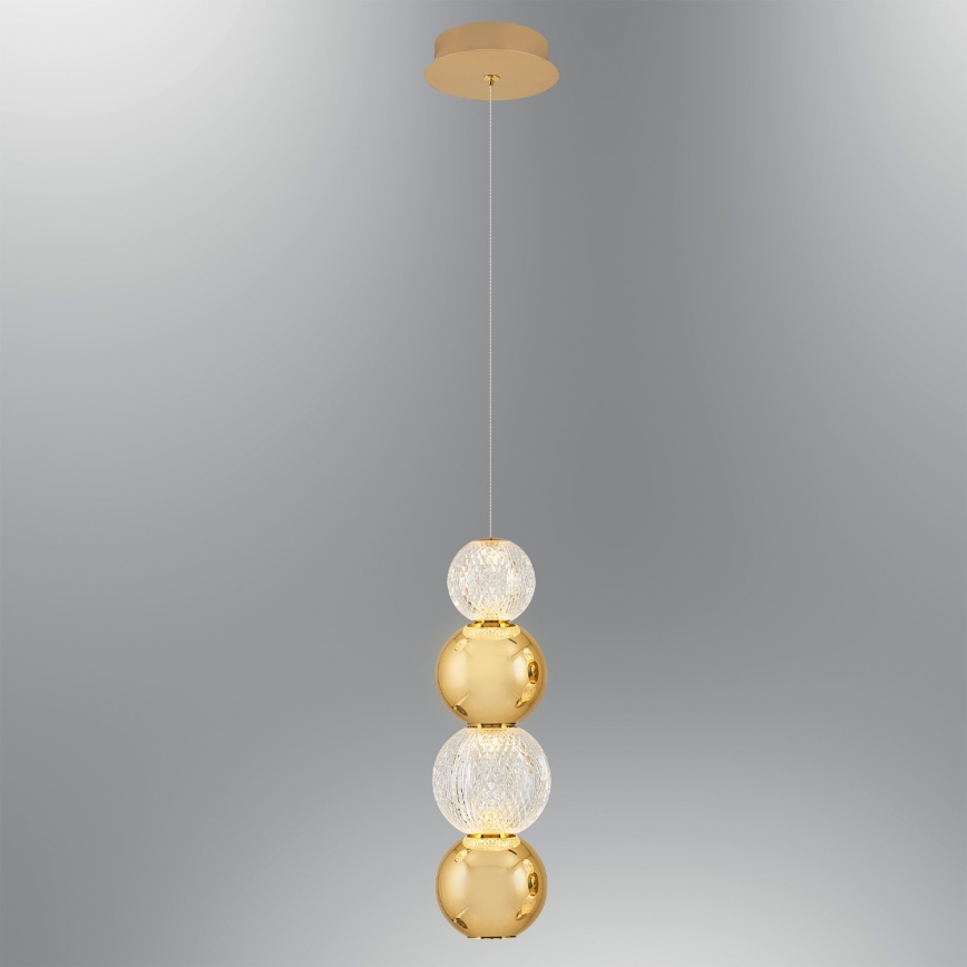 LED drótkábeles csillár CREMONA LED/7W/230V 3000K aranyszínű