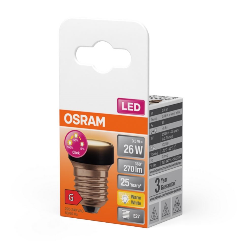 LED Fényerőszabályozható izzó E27/3,5W/230V 2700K - Osram