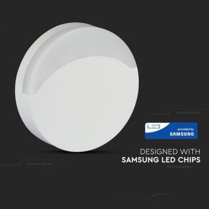 LED Éjjeli fény érzékelővel SAMSUNG CHIP LED/0,5W/230V 65mm 4000K kerek