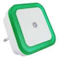 LED éjszakai lámpa alkonyatérzékelővel LED/0,5W/230V zöld