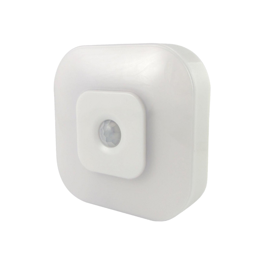 LED éjszakai lámpa érzékelővel LED/0,5W/4,5V 3xAAA fehér