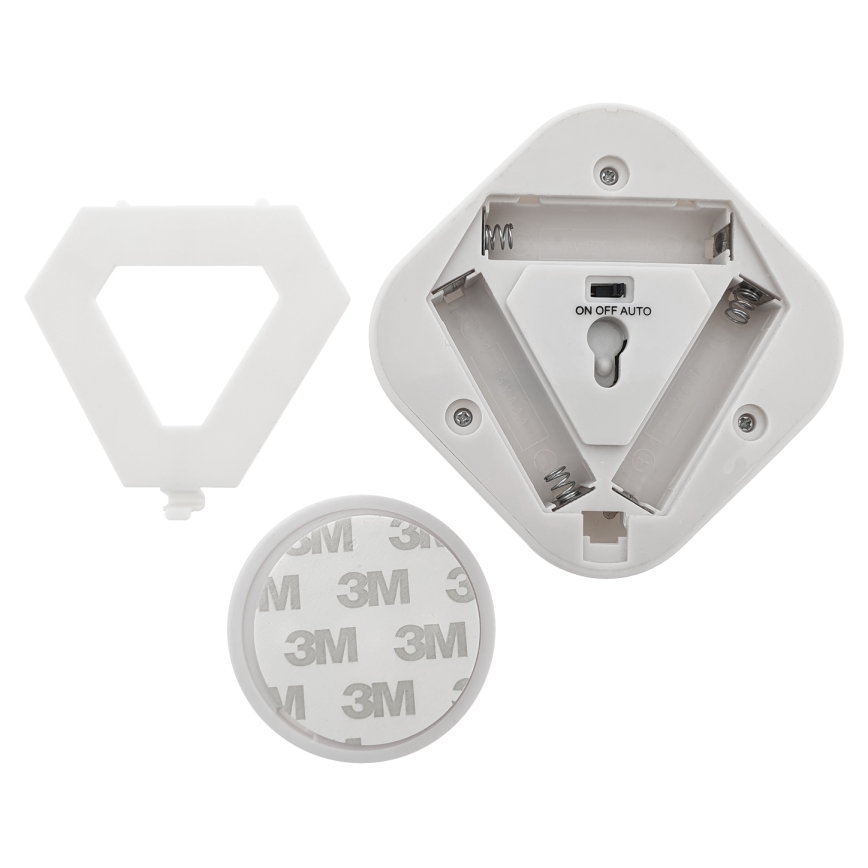 LED éjszakai lámpa érzékelővel LED/0,5W/4,5V 3xAAA fehér