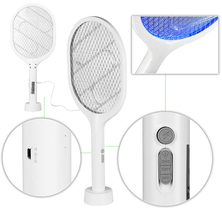 LED Elektromos rovarcsapda 2 az 1-ben 800 mAh/5V