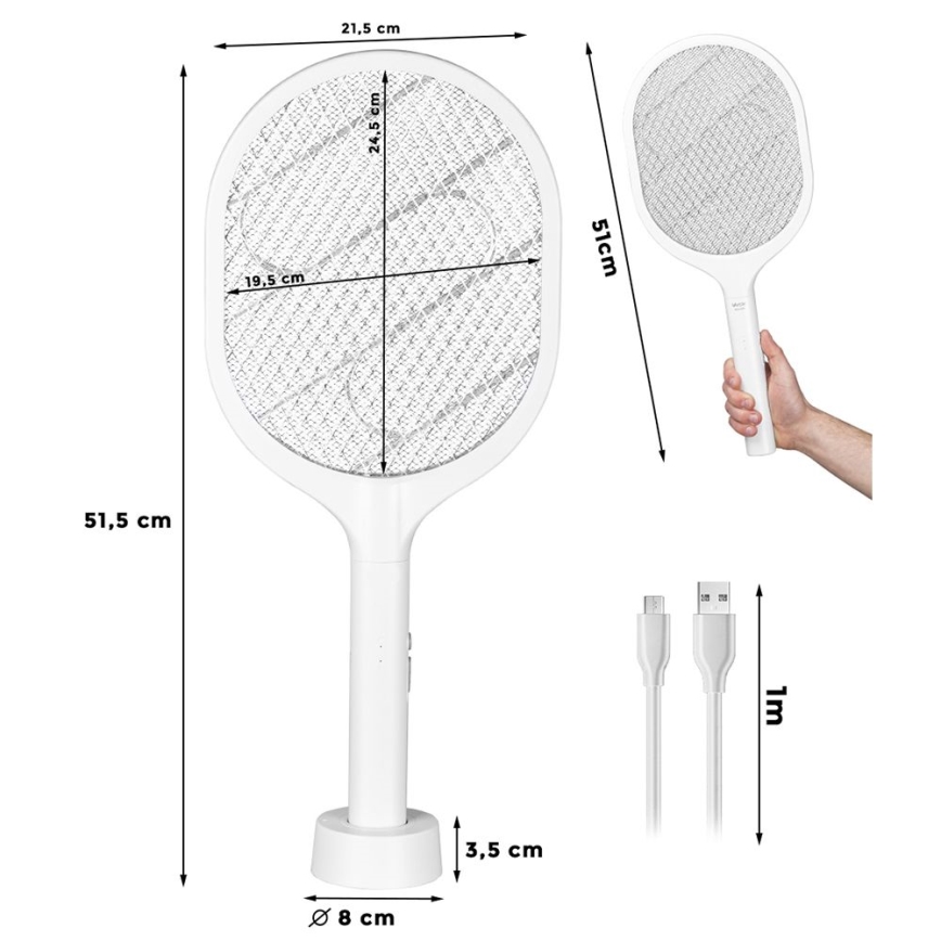 LED Elektromos rovarcsapda 2 az 1-ben 800 mAh/5V