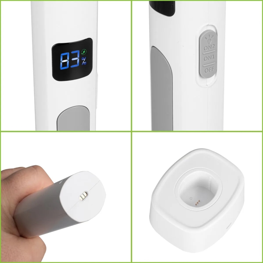 LED Elektromos rovarcsapda 2 az 1-ben LCD kijelzővel 1200 mAh/5V fehér