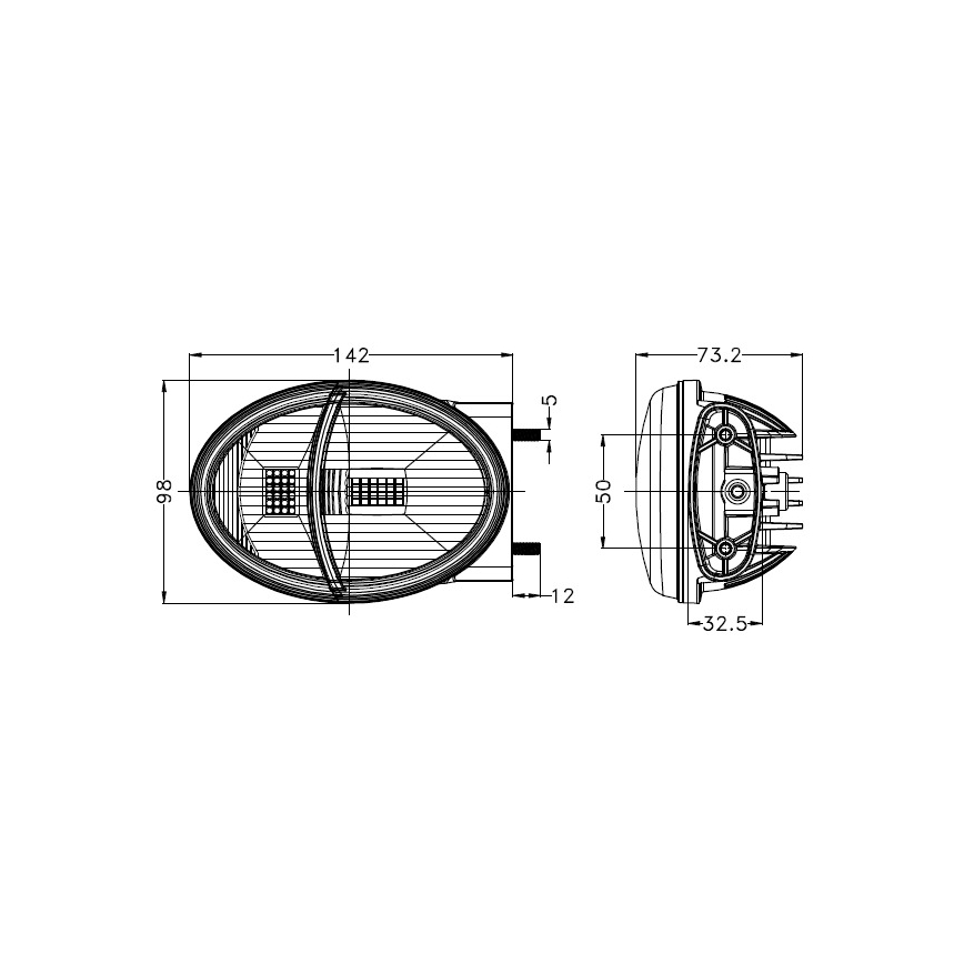 LED első fényszóró traktorhoz LED/102W/10-30V IP69 5700K