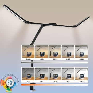 LED érintésvezérelt, állítható fényerejű, rugalmas asztali lámpa POINTIQ LED/36W/230V 3000-6500K CRI 92 fekete