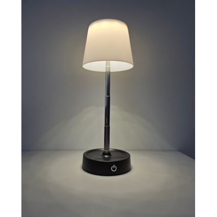 LED érintős asztali lámpa, állítható fényerővel LED/3W/5V USB 800 mAh fehér