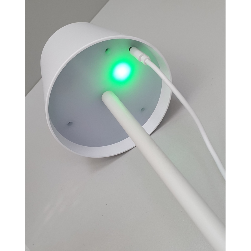 LED érintős asztali lámpa, állítható fényerővel LED/5W/5V USB 1200 mAh fehér