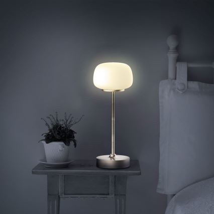 LED érintős asztali lámpa, állítható fényerővel RIMINI LED/2W/5V USB 2000 mAh arany/fehér