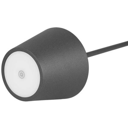 LED érintős, tölthető asztali lámpa, állítható fényerővel LED/2W/5V 4400 mAh 3000K IP54 szürke