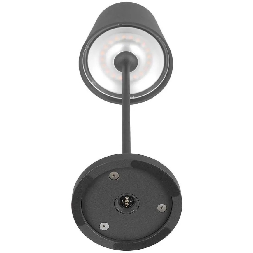 LED érintős, tölthető asztali lámpa, állítható fényerővel LED/2W/5V 4400 mAh 3000K IP54 szürke