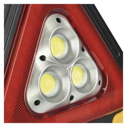 LED-es elakadásjelző háromszög, 5V, 1800 mAh