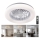 LED-es, fényerőszabályozható mennyezeti lámpa ventilátorral VENTELUX LED/24W/230V 3000/4000/6500K átm. 45 cm fehér + távirányító