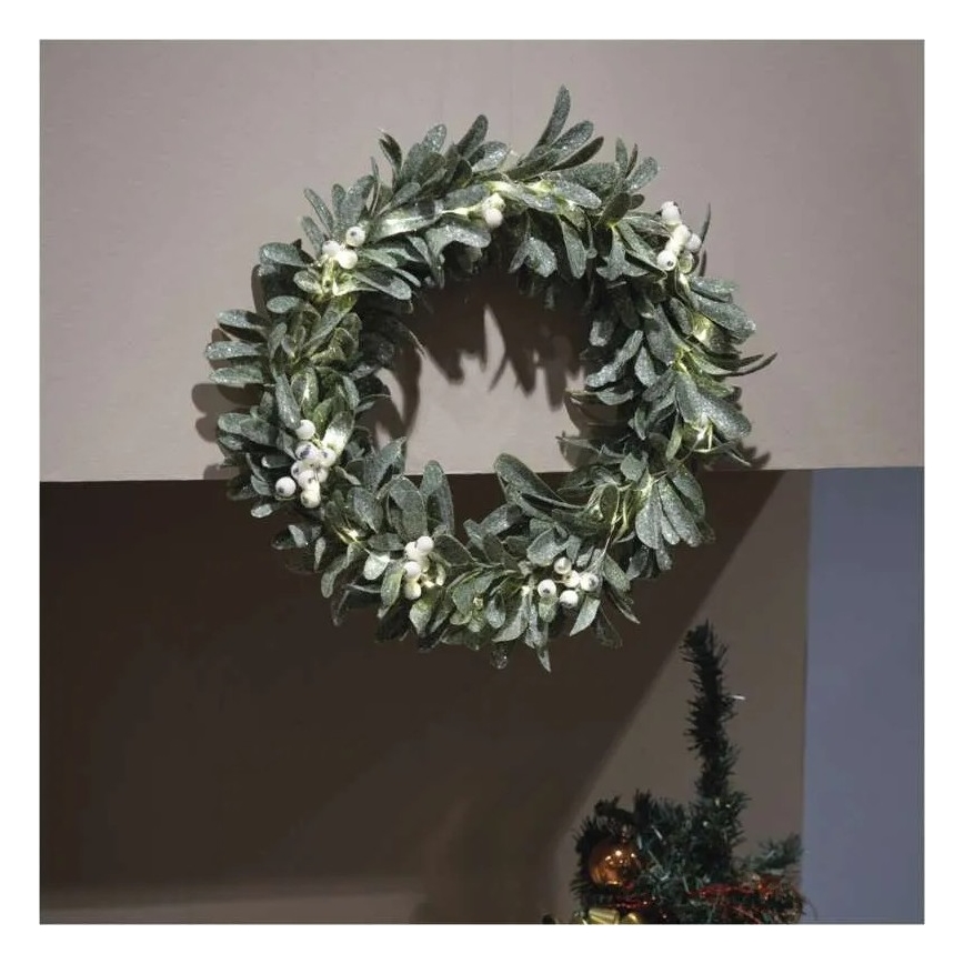 LED-es karácsonyi koszorú 25xLED/3xAA átmérő 35 cm