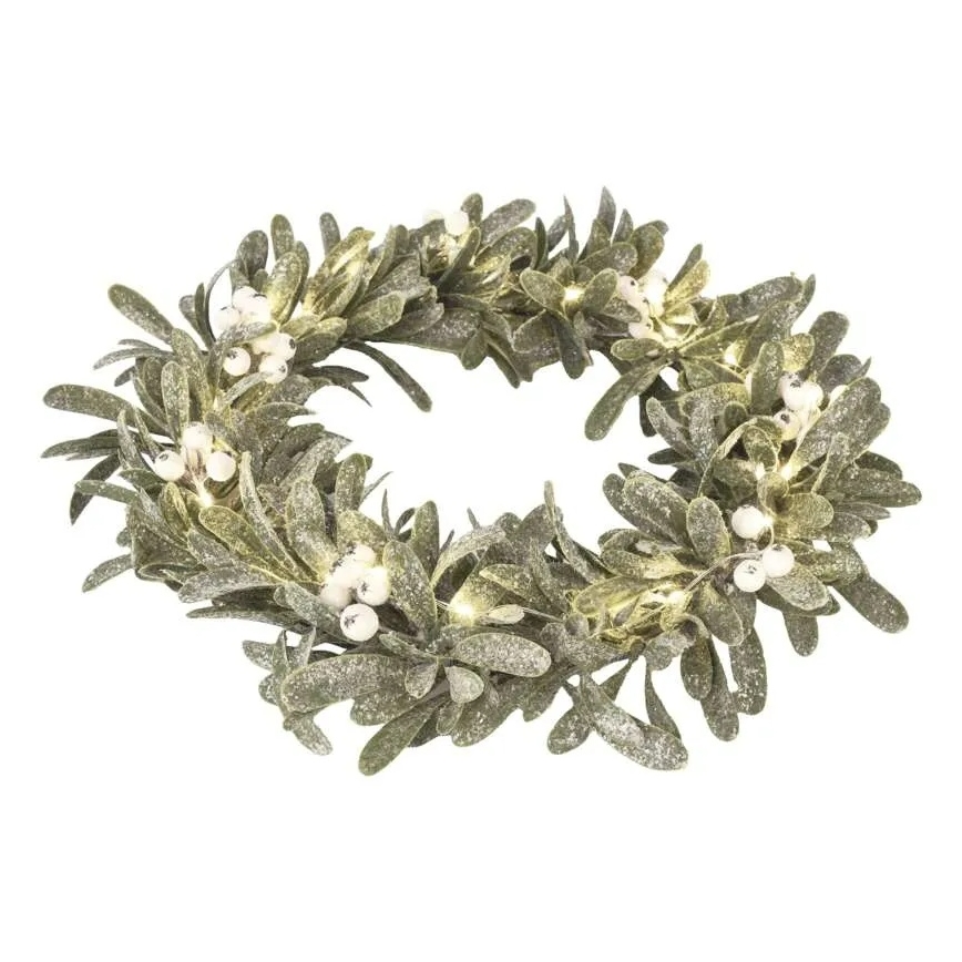 LED-es karácsonyi koszorú 25xLED/3xAA átmérő 35 cm