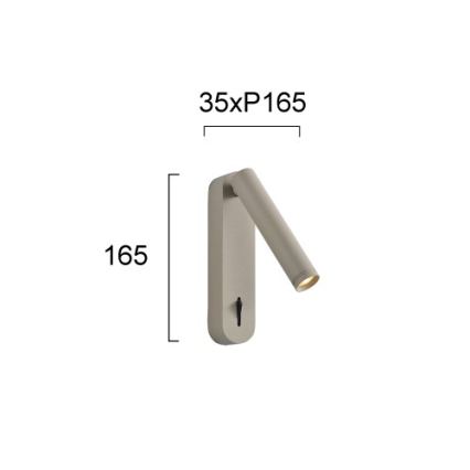 LED fali irányítható spotlámpa ABRIEL LED/6W/230V bézs