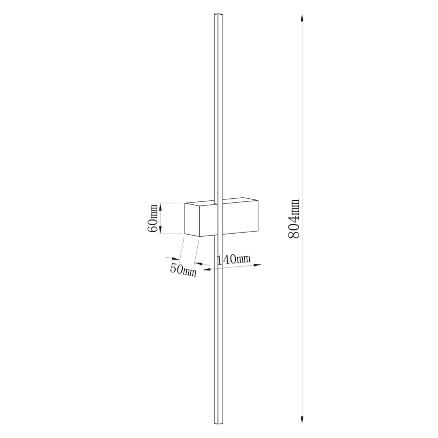 LED fali lámpa AISHA LED/12W/230V 4000K 80 cm aranyszínű