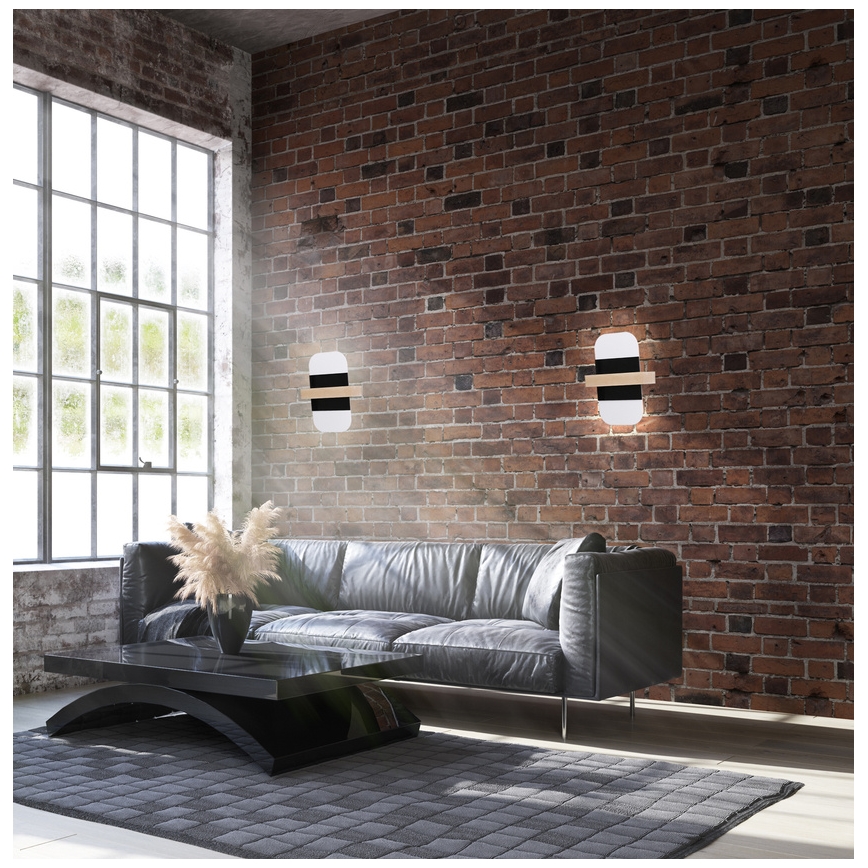 LED fali lámpa APRIL LED/6W/230V fehér/fekete