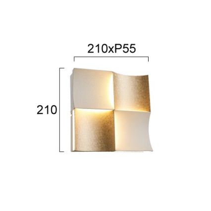 LED fali lámpa ARIELLA LED/24W/230V arany