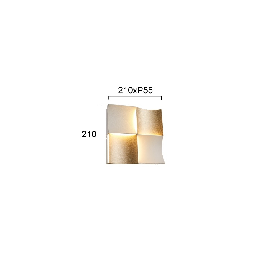 LED fali lámpa ARIELLA LED/24W/230V arany
