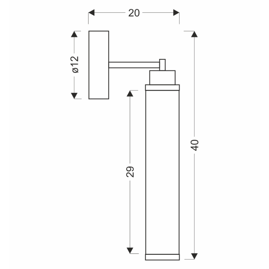 LED fali lámpa CORTE LED/10W/230V fekete