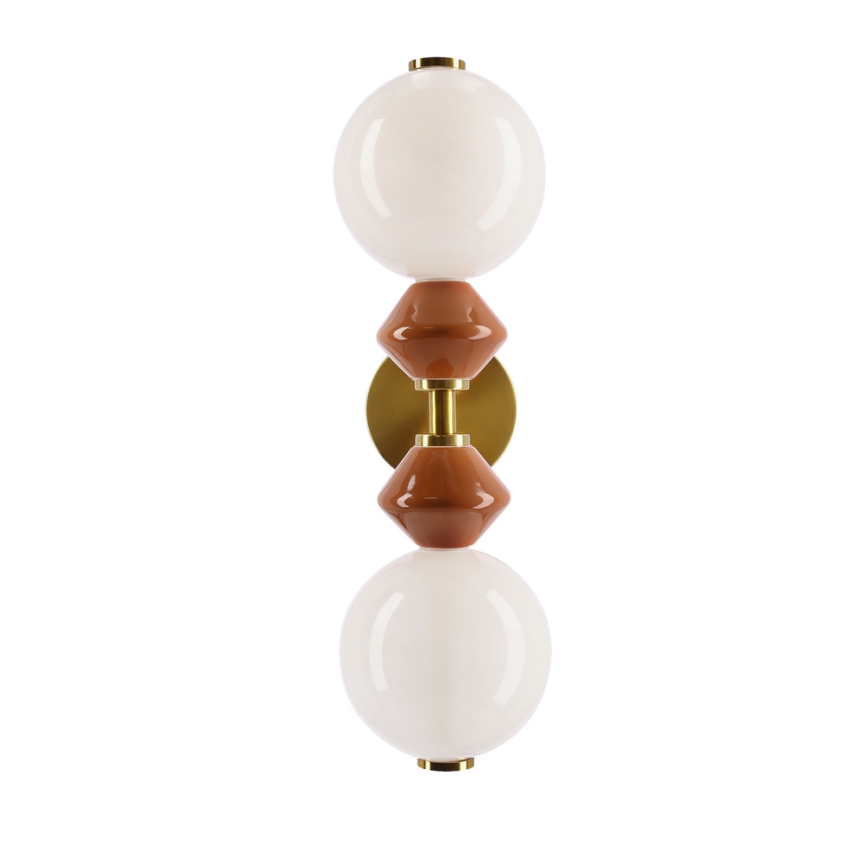 LED fali lámpa FLORES 2xLED/5W/230V arany/barna