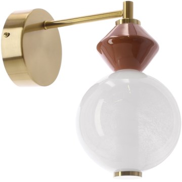 LED fali lámpa FLORES LED/7W/230V arany/barna