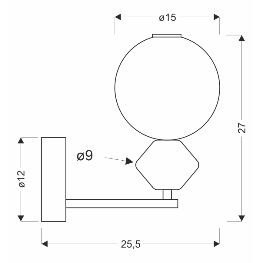 LED fali lámpa FLORES LED/7W/230V arany/barna