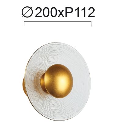 LED fali lámpa GLAMOUR LED/9W/230V aranyszínű