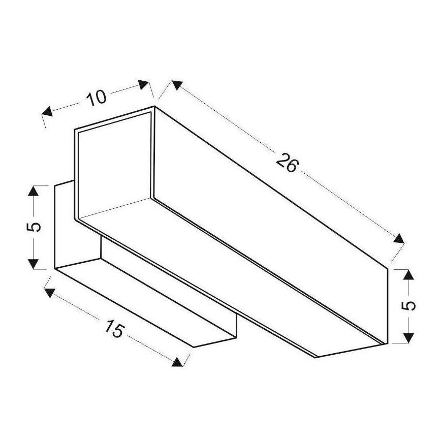 LED Fali lámpa LANDER LED10W/230V