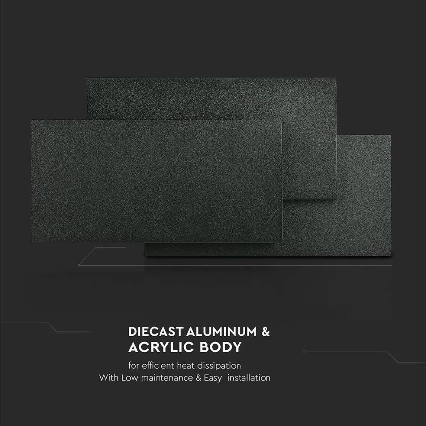 LED Fali lámpa LED/12W/230V 3000K fekete