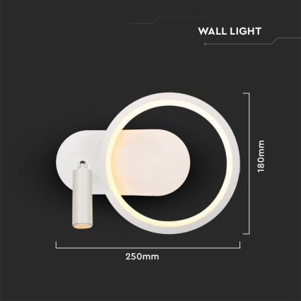 LED Fali lámpa LED/14W/230V 3000K fehér