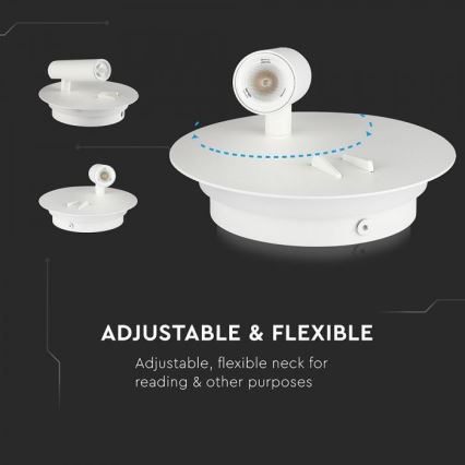 LED Fali lámpa LED/3W/230V + LED/6W/230V 3000K fehér