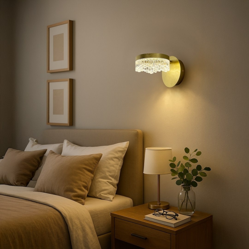 LED fali lámpa LED/4W/230V aranyszínű