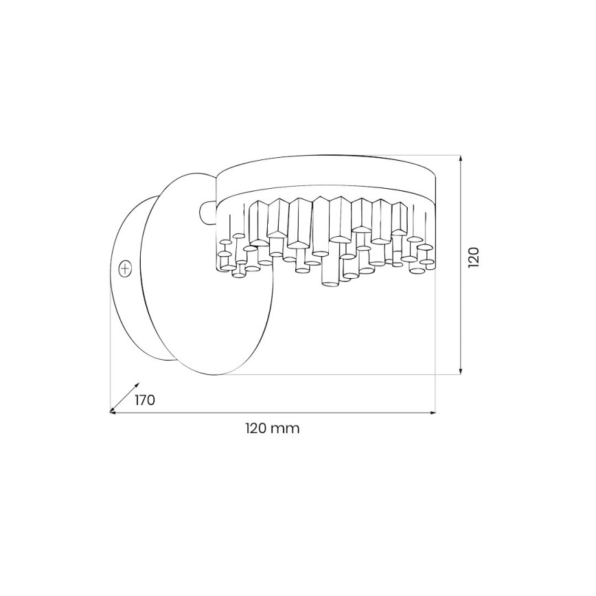 LED fali lámpa LED/4W/230V aranyszínű