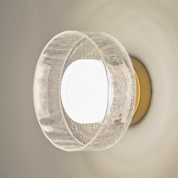 LED Fali lámpa LED/8W/230V 3000K arany/átlátszó