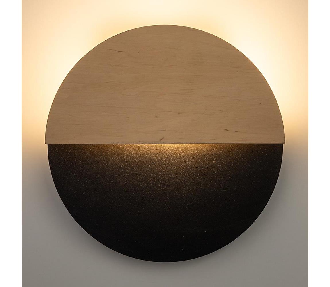 LED fali lámpa LUNA LED/7W/230V átm. 26 cm fekete/bézs 40861