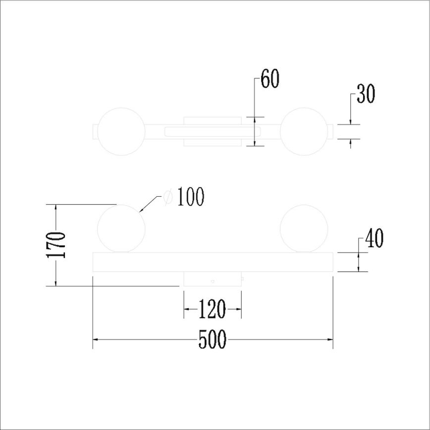 LED Fali lámpa MAGNET LED/13W/230V + 2xG9/60W 3000/4000K fehér