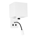 LED Fali lámpa MAGNUM 1xE27/40W/230V + LED/3W fehér