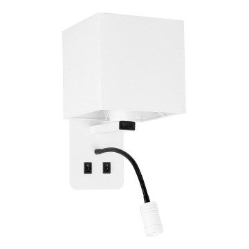 LED Fali lámpa MAGNUM 1xE27/40W/230V + LED/3W fehér