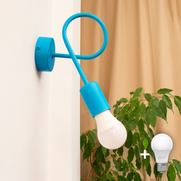 LED fali lámpa OXFORD 1xE27/15W/230V kék