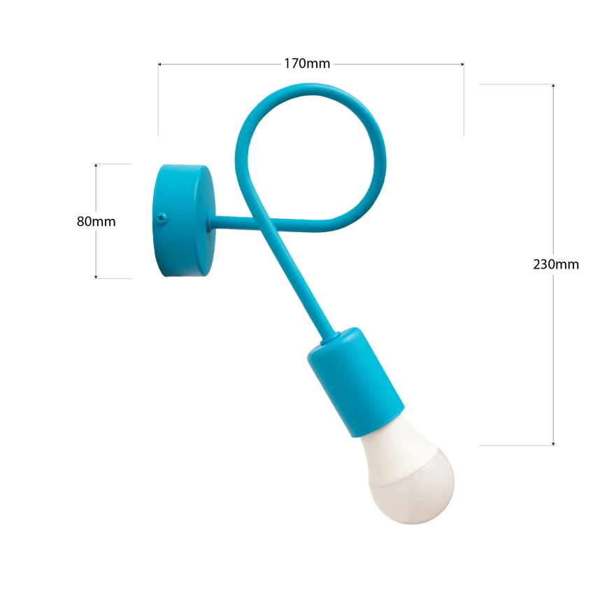 LED fali lámpa OXFORD 1xE27/15W/230V kék