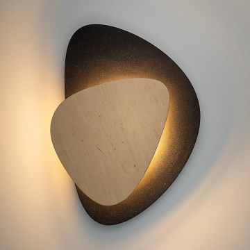 LED fali lámpa PEDRA LED/7W/230V fekete/bézs