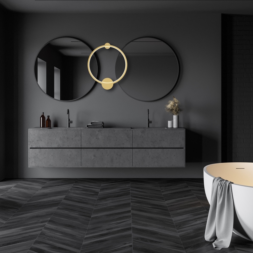 LED Fali lámpa SATURNO LED/25W/230V átmérő 50 cm IP44 arany