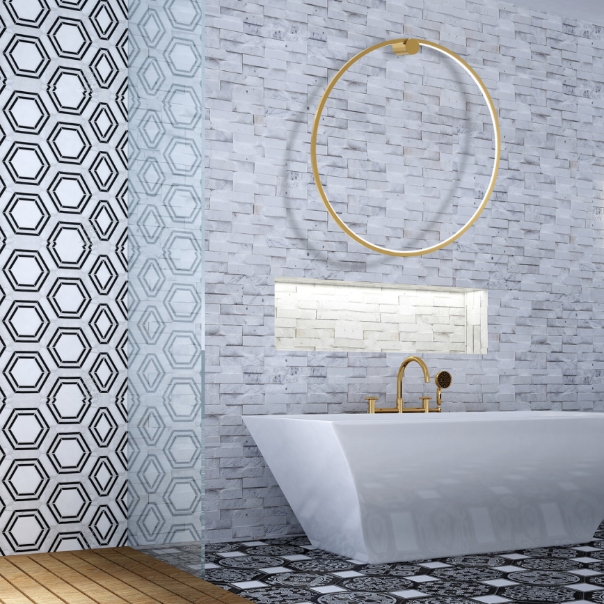 LED Fali lámpa SATURNO LED/46W/230V átm. 80 cm IP44 arany