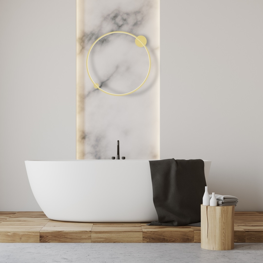 LED Fali lámpa SATURNO LED/46W/230V átm. 80 cm IP44 arany