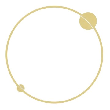 LED Fali lámpa SATURNO LED/46W/230V átm. 80 cm IP44 arany