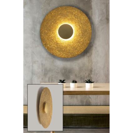 LED fali lámpa SOLE LED/16W/230V átm. 65 cm arany