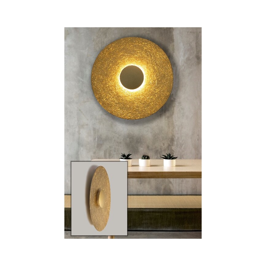 LED fali lámpa SOLE LED/7W/230V átm. 44 cm arany